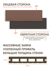 Террасная доска Premium, Венге, 3 метра