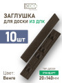Комплект пластиковых заглушек для террасной доски Стандарт из ДПК, цвет Венге, 10 шт