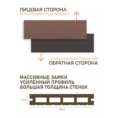 Лавка 1,5 метр, шоколад